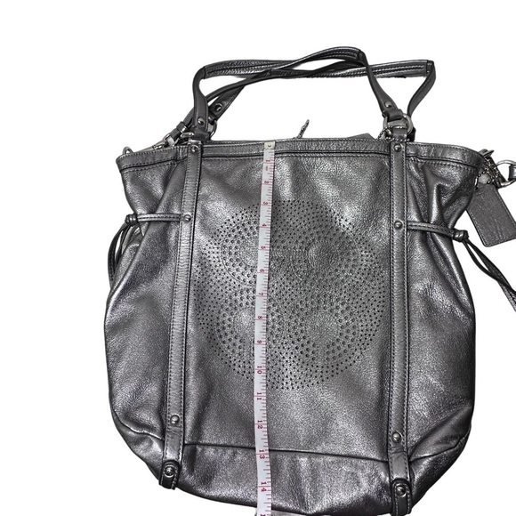 COACH Audrey Cinched North South Metallic Tote - Picture 4 of 16